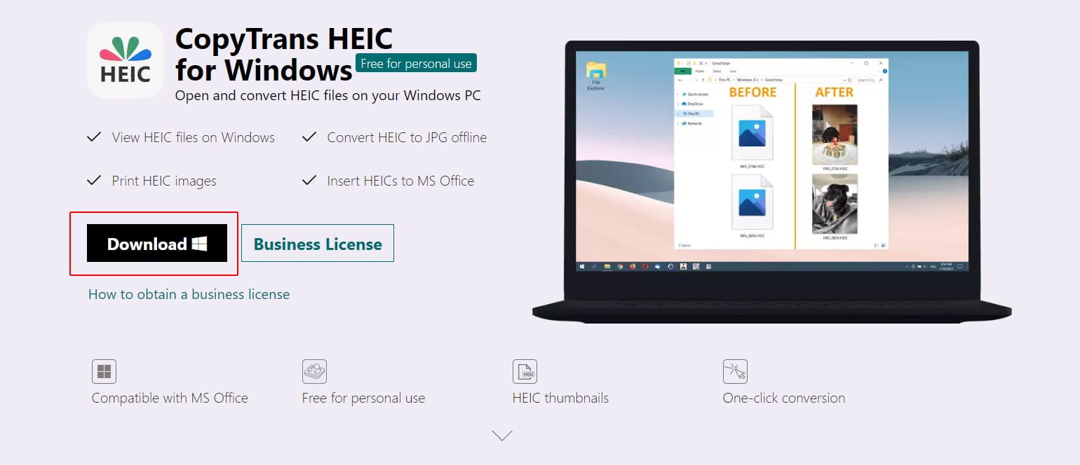 CopyTrans for Opening HEIC Files on Windows For Free