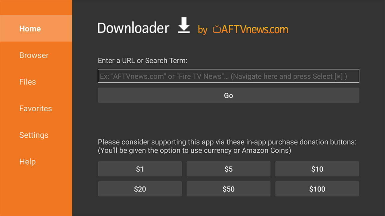 Downloader tool for playing Roblox on TV