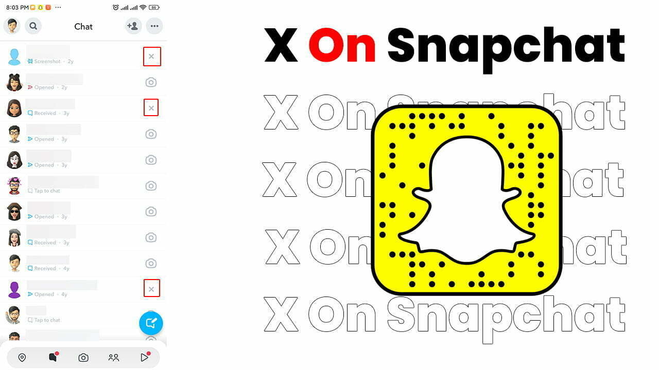What Does the X Mean on Snapchat